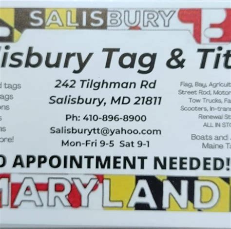 salisbury tag office|More.